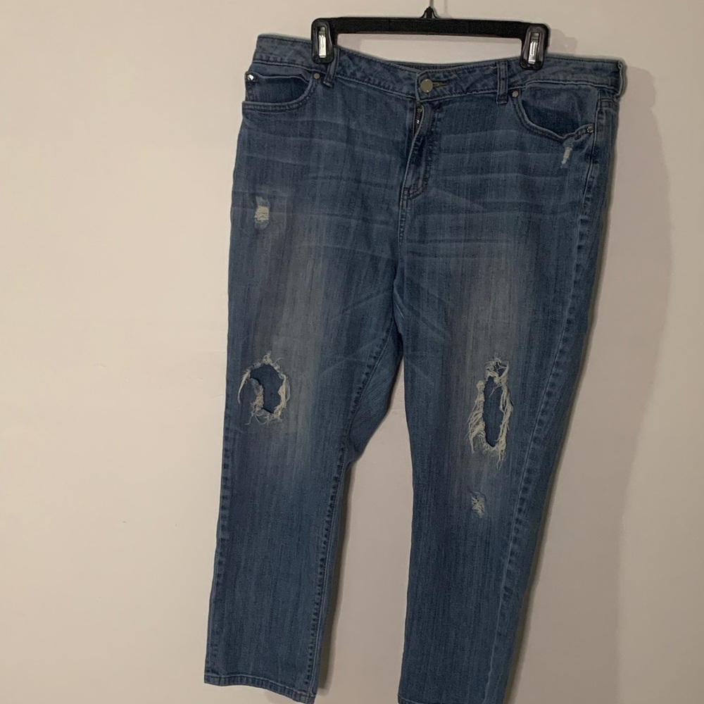 Jennifer Lopez Blue Distressed Women Jeans